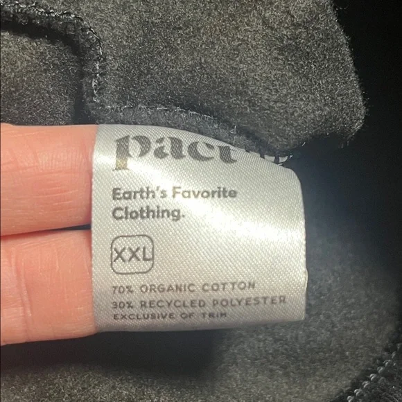 Pact Black Wide Leg/Waistband Sweatpants, size XXL